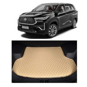 Trunk/Boot/Dicky PU Leatherette Mat for Innova Hycross  - beige